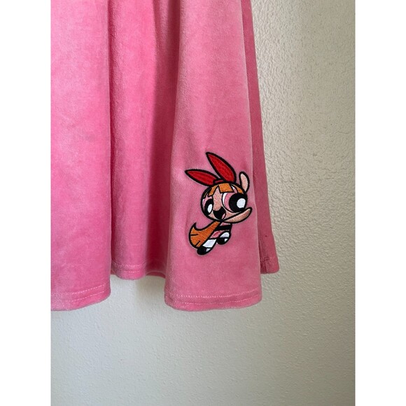 Dolls Kill x The Powerpuff Girls Awesome Blossom Velour Dress in Pink Size SMALL - Picture 2 of 5